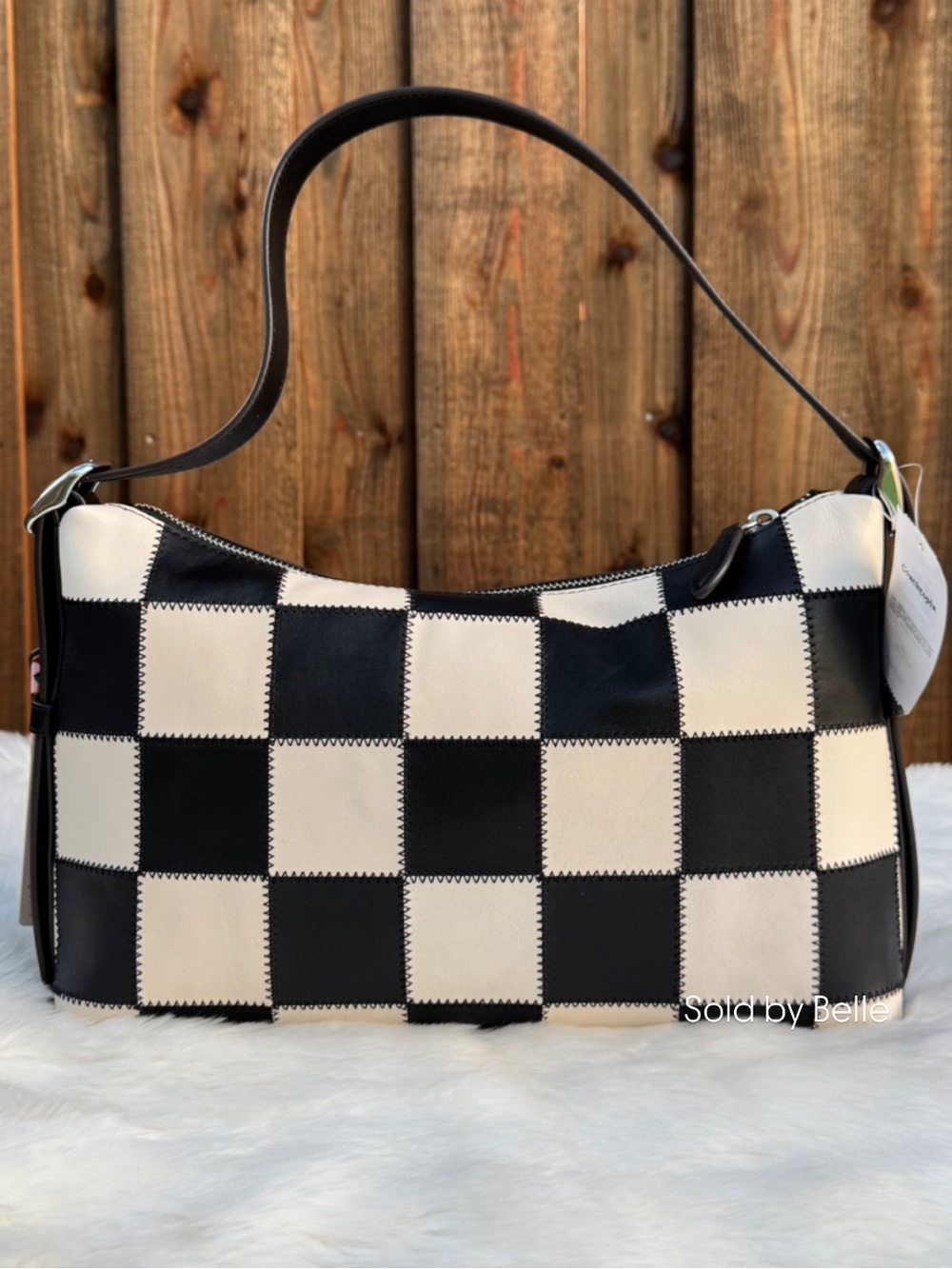 NWT Coachtopia Alter Ego Checkerboard Slouchy Shoulder Bag - Picture 2 of 5